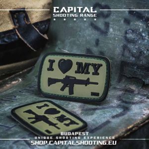 I Love AR Tépőzáras PVC Felvarró - Capital Shooting lőtér Budapest