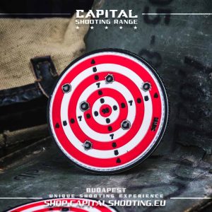 Target tépőzáras PVC felvarró Capital Shooting lőtér Budapest
