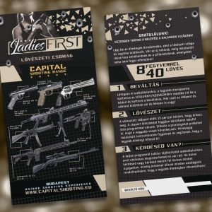 Élmény ajándék Ladies First lövészeti csomag Capital Shooting Range Budapest lőtér