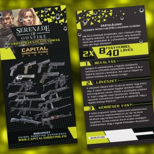 Élmény ajándék páros lövészeti csomag randira meglepetésnek Capital Shooting Range Budapest lőtér